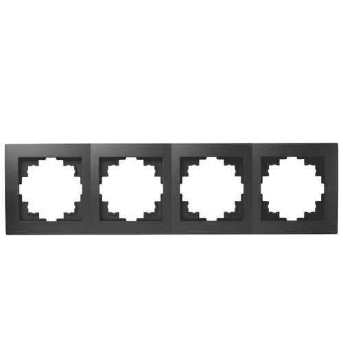 2508 Levina 4er Rahmen schwarz 81*294mm f�r Schalter Serien Eins�tze