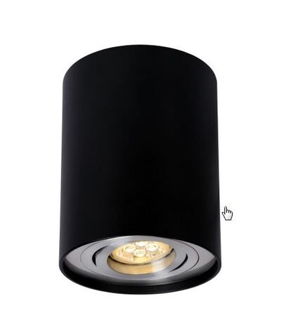 252 LED Aufbau Decken Leuchte Crono schwarz 86x84mm IP20