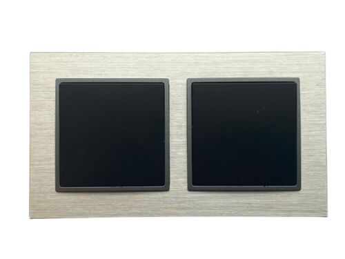 2554 ABELKA ALU si/sw 2x Wechselschalter 230 Volt 10 Ampere 1er