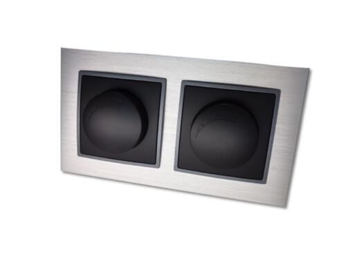 2574 ABELKA ALU si/sw 2x Dimmer f�r Elektronik Verbraucher