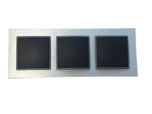 2593 ABELKA ALU si/sw 3x Wechselschalter 1er 230 Volt 10 Ampere