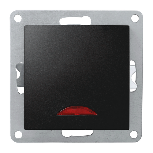 2787 Einsatz schwarz Schalter + Kontroll Leuchte