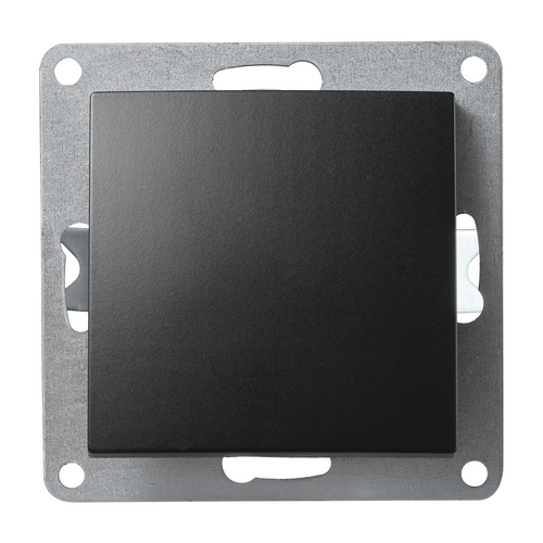 2792 Einsatz schwarz Taster einfach 230 Volt 10 Ampere