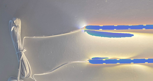 2884 LED Regal Beleuchtung blau 2 x 0,3 m LEDs Selbstklebend +Netzteil