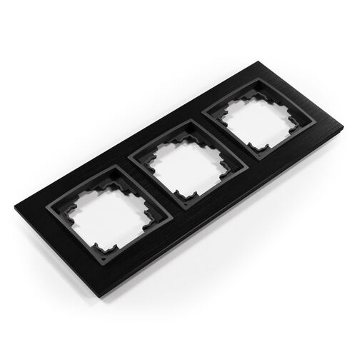 3004 ABELKA 3er Rahmen Schwarzes Aluminium