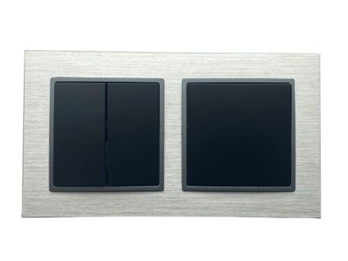 3173 ABELKA ALU si/sw 1x Wechselschalter 1x Serienschalter 230Volt 10A