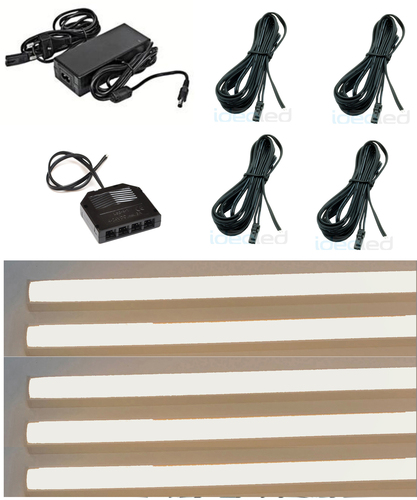 3373 LED Regal Beleuchtung kalt wei� 5 x 75 cm inclusive Netzteil