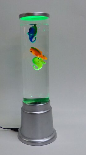 3476 Wassers�ulen LED Lampe H�he 360 mm 3 x Seepferdchen mit Netzteil