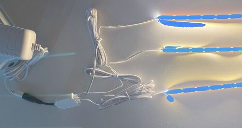 3486 LED Regal Beleuchtung blau 2 x 75 cm inclusive Netzteil 