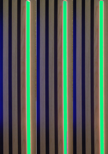 3523 LED Leuchte KS-wei� 3x50cm m. Fernbedienung Gr�n