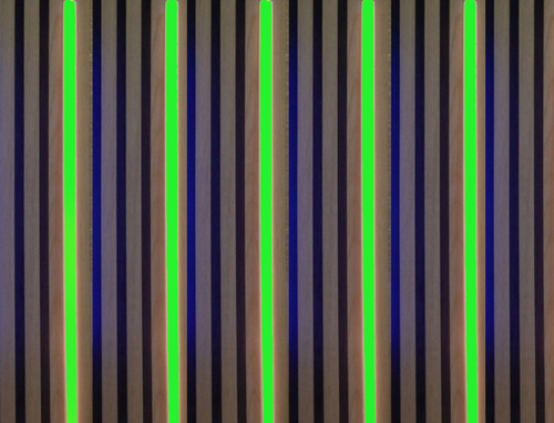 3572 LED Leuchte KS-wei� 5x50cm m. Fernb. Gr�n