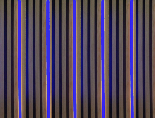 3573 LED Leuchte KS-wei 5x50cm m. Fernb. Blau