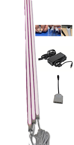 3581 LED Leuchte ALU-UP Akustik-Holz-Paneele 3x1m Netzteil Neutralwei�