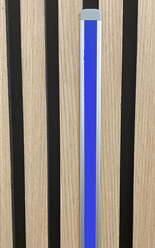 3586 LED Leuchte ALU-mit Rand 1m f�r Holz Paneele Netzteil Blau