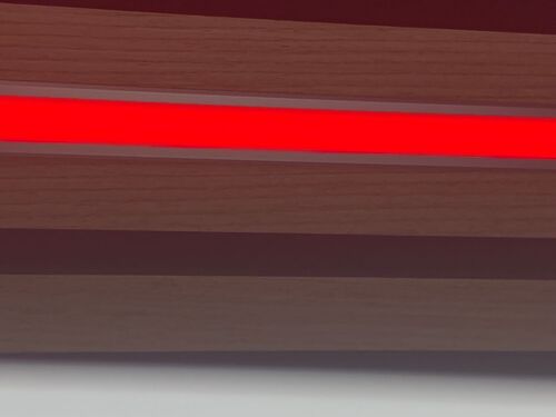 3622 LED Leuchte ALU-mit Rand 1m fr Holz Paneele Netzteil Rot