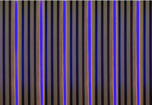 3668 LED Leuchte KS-wei� 6x50cm m. Fernb. BLAU