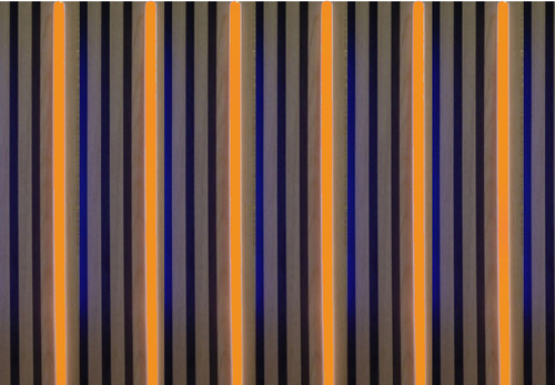 3671 LED Leuchte KS-wei� 6x50cm m. Fernb. Orange