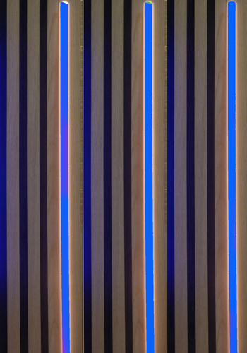 3677 LED Leuchte KS-wei� 3x100cm m. Fernb. Blau