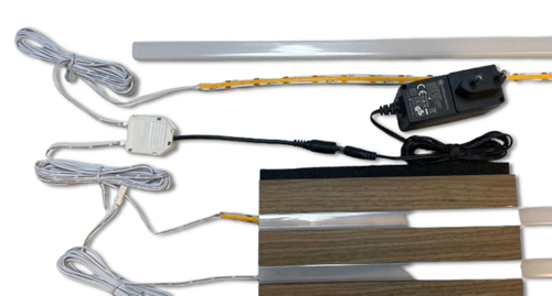 3690 LED Leuchte Kunst. Schiene 4x100cm Gelb