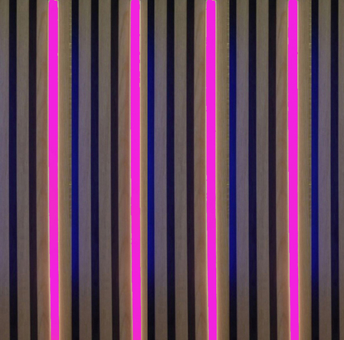 3704 LED Leuchte Kunststoff Schiene wei� 4x125cm Rot