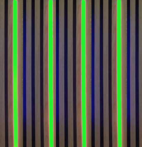 3706 LED Leuchte Kunststoff Schiene wei� 4x125cm Gr�n Netzteil