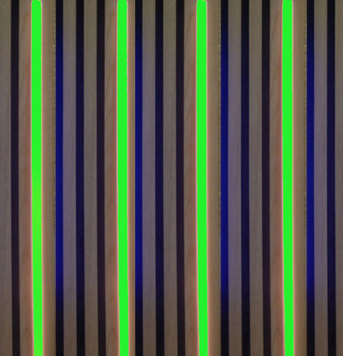 3729 LED Leuchte Kunststoff Schiene 4x150cm Netzteil Grn