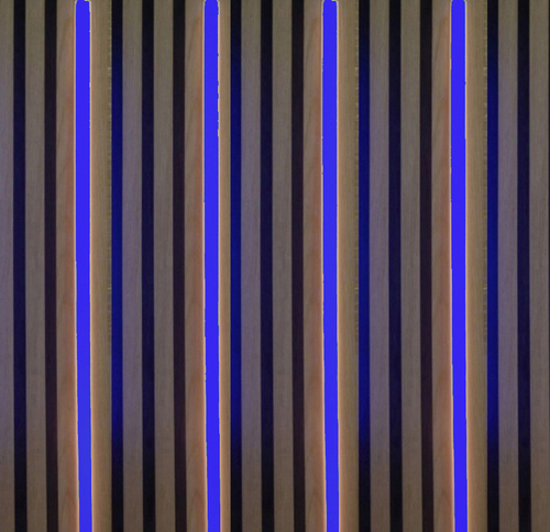 3730 LED Leuchte Kunststoff Schiene 4x150cm inkl. Netzteil Blau