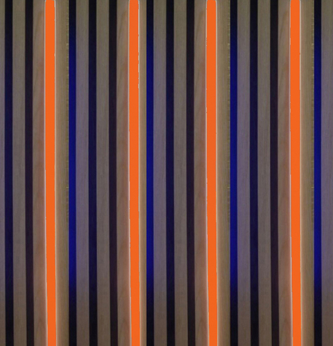 3731 LED Leuchte Kunststoff Schiene 4x150cm inkl. Netzteil Orange