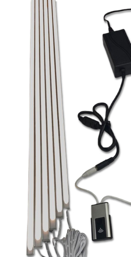 3754 LED Leuchte ALU-UP Holz Paneele 6x1m Netzteil Kalt Wei�