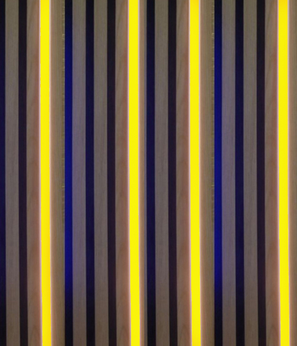 3789 LED Leuchte Kunststoff Schiene-schwarz 4x50cm Netzteil GELB