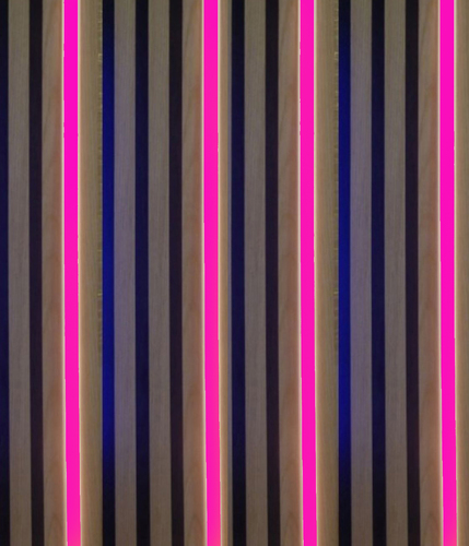 3793 LED Leuchte Kunststoff Schiene-schwarz 4x50cm PINK