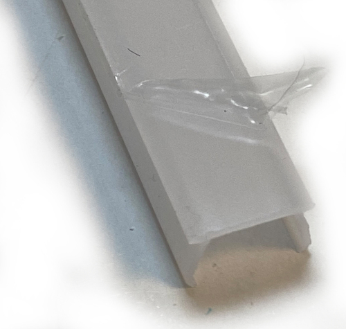 3802 LED Kunststoffschiene 1,00m f�r Paneele milchig wei�