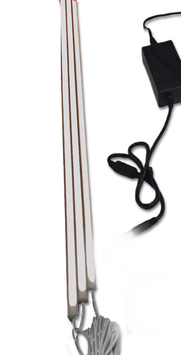 3913 LED Leuchte 3x100cm schwarze Kunststoff Schiene NeutralWei +Netz