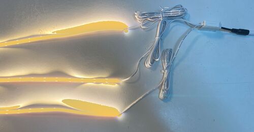 4042 LED Regal Beleuchtung 3x75cm +Netzteil Lichtfarbe Orange