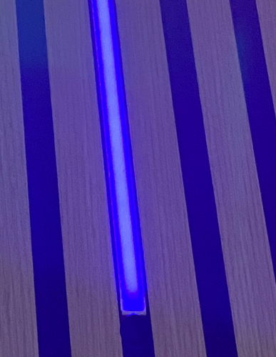 4095 LED Leuchte ALU Schiene Slim 3x50cm matt BLAU inkl. Netzteil