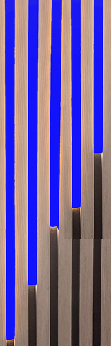 4148 LED Leuchte ALU Schiene Slim 5x50cm matt BLAU inkl. Netzteil