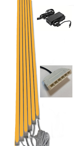 4165 LED Leuchte ALU Schiene Slim 6x50cm matte Abdeckung ORANGE