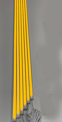 4192 LED Leuchte ALU Schiene Slim 6x1m matt ORANGE inklusive Netzteil