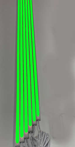 4194 LED Leuchte ALU Schiene Slim 6x1m matt GRN inklusive Netzteil