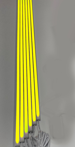 4195 LED Leuchte ALU Schiene Slim 6x1m matt GELB inklusive Netzteil