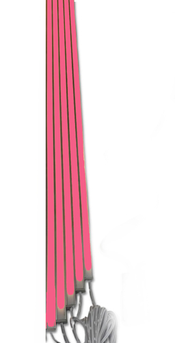 4326 LED Leuchte ALU Schiene Slim 5x1,0m Netzteil Lichtfarbe PINK