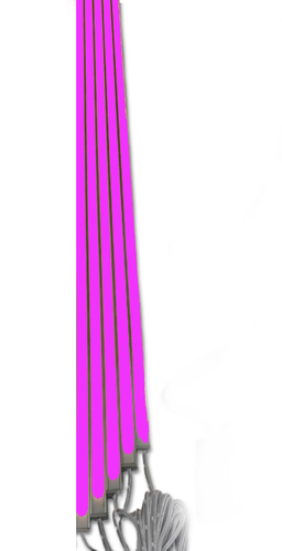 4413 LED Leuchte 5x100cm schwarze Kunststoffschiene Netzteil PINK