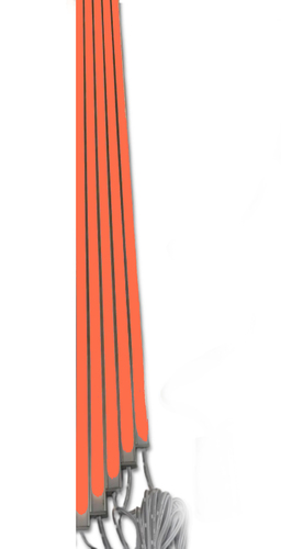 4417 LED Leuchte 5x100cm schwarze Kunststoffschiene Netzteil ORANGE
