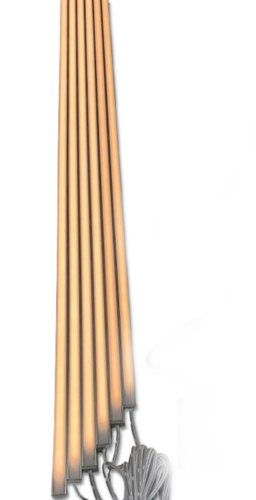 4441 LED Leuchte 5x100cm schwarze Kunststoffschiene Netzteil Warm Wei�