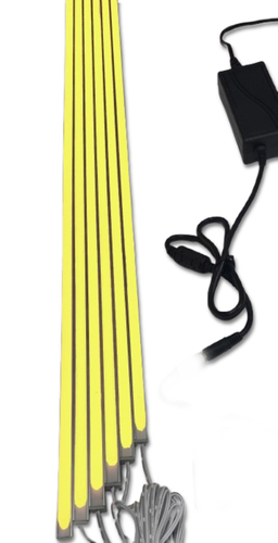 4496 LED Leuchte 6x50cm schwarz Kunststoff Schiene GELB