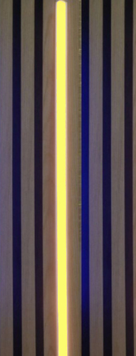 4517 LED Leuchte 1x150cm schwarze Kunststoff Schiene Netzteil GELB