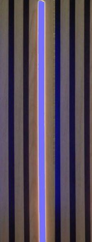 4519 LED Leuchte 1x150cm schwarze Kunststoff Schiene Netzteil BLAU