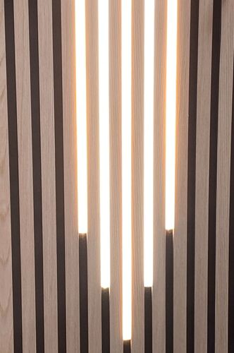 4524 LED Leuchten Mix Kunstst. Schiene sw 50-60-70-60-50cm Warm Wei�