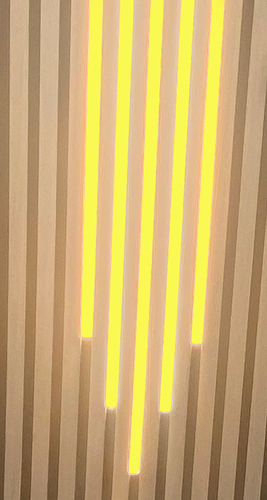 4528 LED Leuchten Mix Kunstst. Schiene sw 50-60-70-60-50cm Gelb 