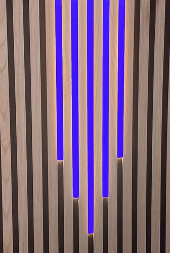 4534 LED Leuchten Mix Kunstst. Schiene sw 50-60-70-60-50cm Blau